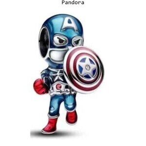 Marvel The Avengers Captain America Charm,Charms fit Pandora Bracelet Necklaces